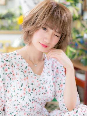 ショートでも◎外国人風ふんわりパーマ　シフォンウェーブ