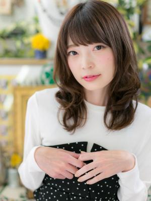 斜めバング♪モテかわくせ毛風ウェーブ　エアリーカール