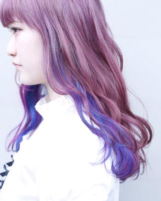 デザインカラー　ユニコーンでピンク＆ブルー＆パープル