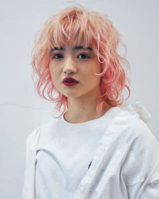 【OREO.coco】ベージュピンクウルフ  イルミナカラー