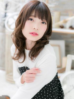 斜めバング♪モテかわくせ毛風ウェーブ　リッチウェーブ