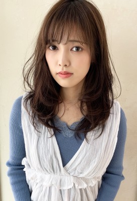 ニュアンスパーマ ゆるふわセミディM244
