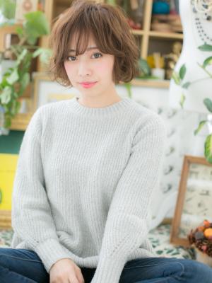 大人かわいい♪Aラインゆるふわ小顔ボブ　ボリュームカール