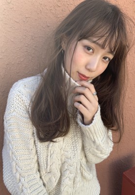 ゆるウェーブカジュアルロングヘアーT-19