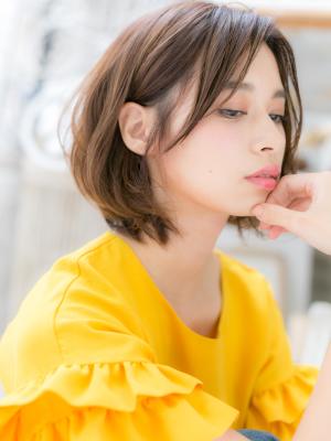 くせ毛風カール＊抜け感大人ボブ　ふんわりボブ