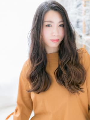 かきあげバングが◎アシンメトリーロング　エレガントロング　