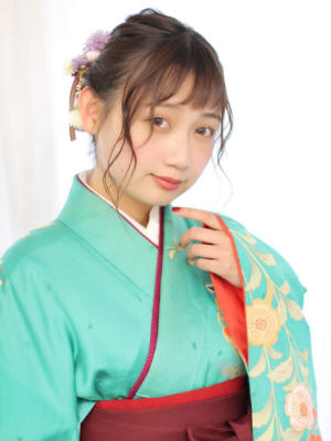 卒業式シニヨンアレンジ