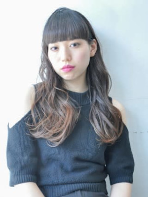 【OREO.coco】透け感バレイヤージュ   無造作カール