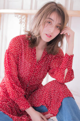 透明感UPルーズエアリーSpringヘアー　 AKI-447