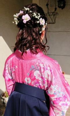 ハーフアップ☆生花 ハーフアップ☆生花のイメージ画像
