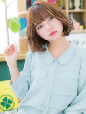 くせ毛風カールで作る★Aライン小顔ラフボブ シフォンウェーブ くせ毛風カールで作る★Aライン小顔ラフボブ シフォンウェーブ