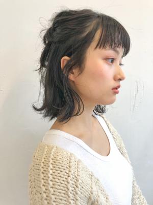 こなれハーフアップ オン眉ボブ【N-170】