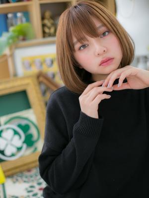 横顔美人♪外国人風カラー前下がりボブ キュートボブ 横顔美人♪外国人風カラー前下がりボブ キュートボブのイメージ画像