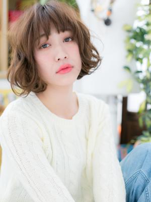 フェミニンボブ☆ふわくしゅくせ毛風　エアリーウェーブ