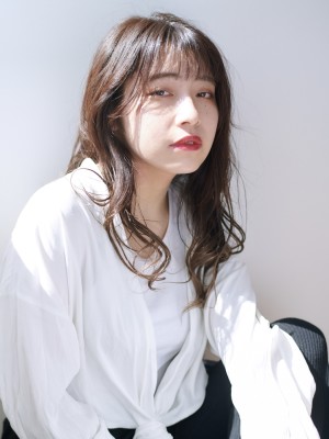 シースルーバング×愛されロング