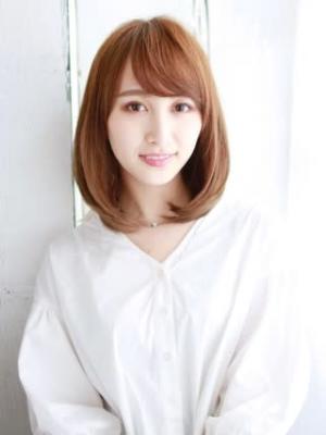 ★厚め前髪の内巻きワンカールスタイル★