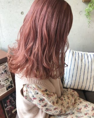ダブルプロセスブリーチでピンクバイオレットカラー