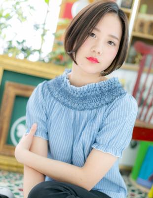 キリっと透明感☆前下がりの黒髪大人ボブ フェミニンストレート キリっと透明感☆前下がりの黒髪大人ボブ フェミニンストレート