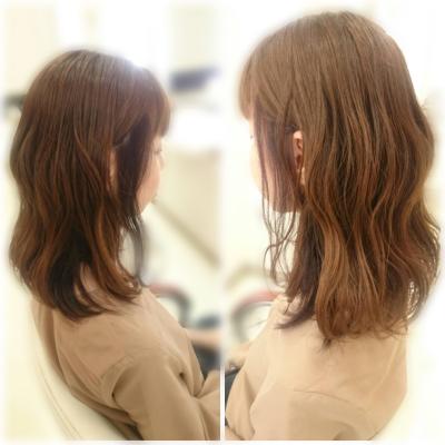 セミロングヘアスタイル