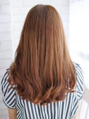 重め前髪のミックスカール