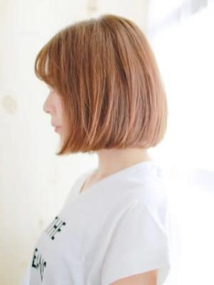 ツヤ感ワンカールボブスタイル