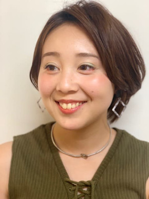 大人可愛いショートボブ♪