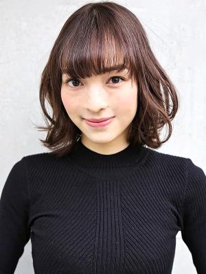 笑顔可愛いパーマスタイル