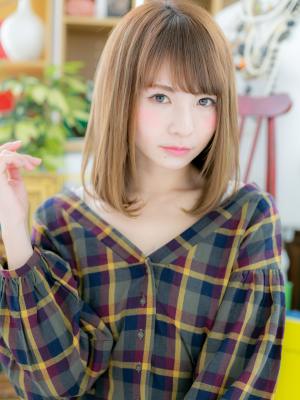 愛され度高め♪外国人風♪前下がりワンカール　ニュアンスカール