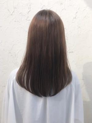 【flor 戸塚】*大人ストレート+プラチナブラウン*