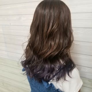 パープル裾カラー