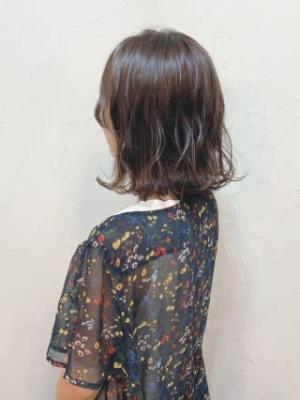 【reir下北沢】*波巻きボブ+チャコールブラウン*
