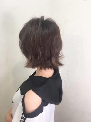 【reir下北沢】*波巻きボブ+チャコールアッシュブラウン* 【reir下北沢】*波巻きボブ+チャコールアッシュブラウン*