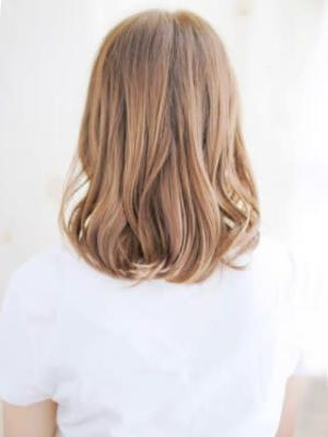 厚め前髪のゆるミックスカール