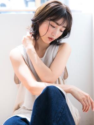 無造作カール外ハネボブ 