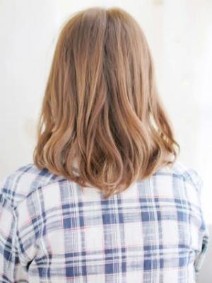 厚め前髪のゆるミックスカール