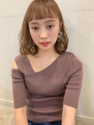 【山田】ショートバング無造作カールボブディy62