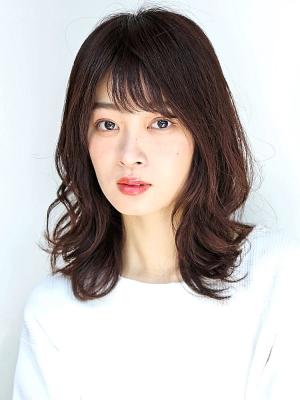 大人可愛い可愛いパーマミディ