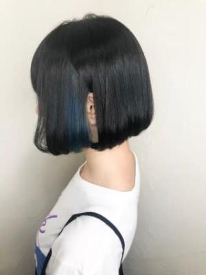 【reir下北沢】*インナーカラー+ネイビー×エッジボブ*