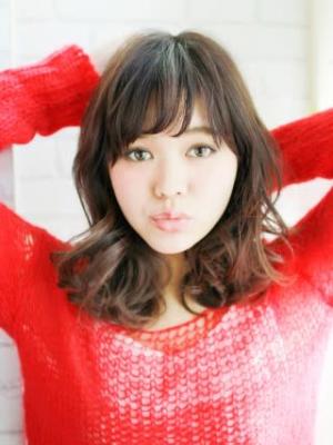 リバース巻きのゆるカールスタイル