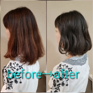 内巻きボブ×ストレッチトリートメント