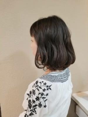 内巻きボブ×ストレッチトリートメント