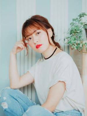 編み込みポニー