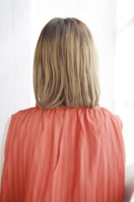 厚め前髪のワンカールスタイル