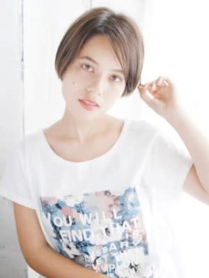 襟足スッキリかきあげショート