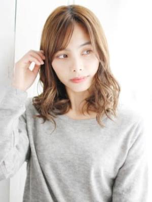 セミウエットのゆるミックスカール