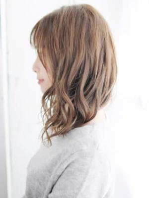 セミウエットのゆるミックスカール