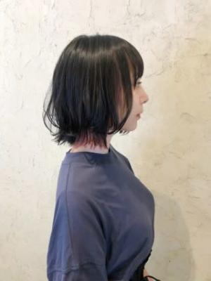 【flor 戸塚】*ベビーピンクインナー+ウルフボブ*