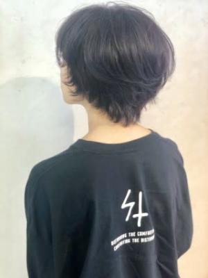 Lia&清水大誠 ラベンダーアッシュショートウルフ