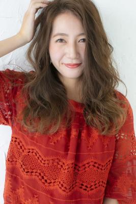 ロングヘアベージュカラーブラウン外国人風ダブルバング