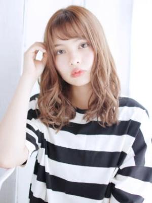 セミウエットの細かめミックスカール